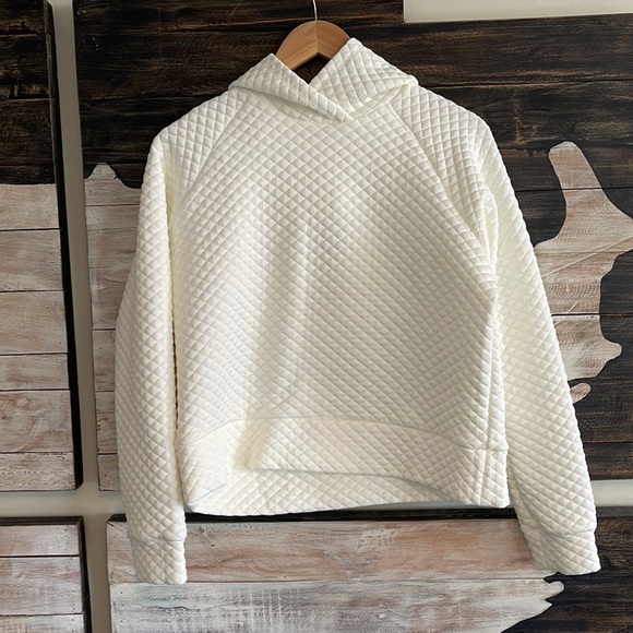 New Balance Tops - New Balance White Quilted Hoodie